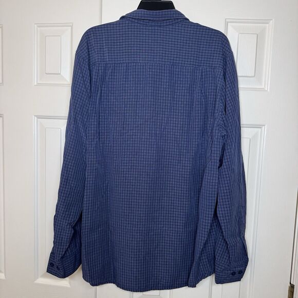 The North Face Blue White Pattern Nylon-Poly Mens Long Sleeve Shirt Size Large - Picture 5 of 10